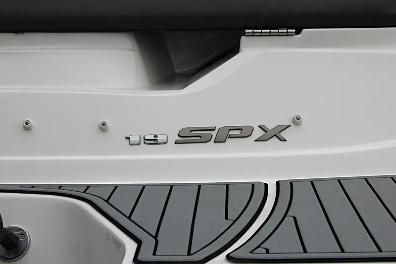 Slide: The Image of Sea Ray SPX 190 Outboard 2017 boat emblem on sleek white surface. - 20