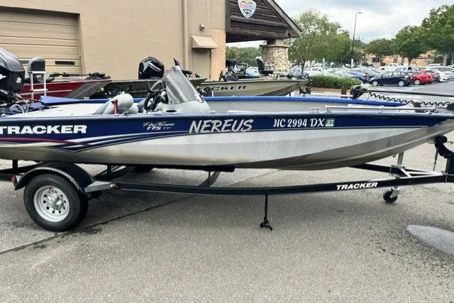The Image of 2012 Tracker Pro Crappie 175 boat on trailer, parked outdoors. - 0