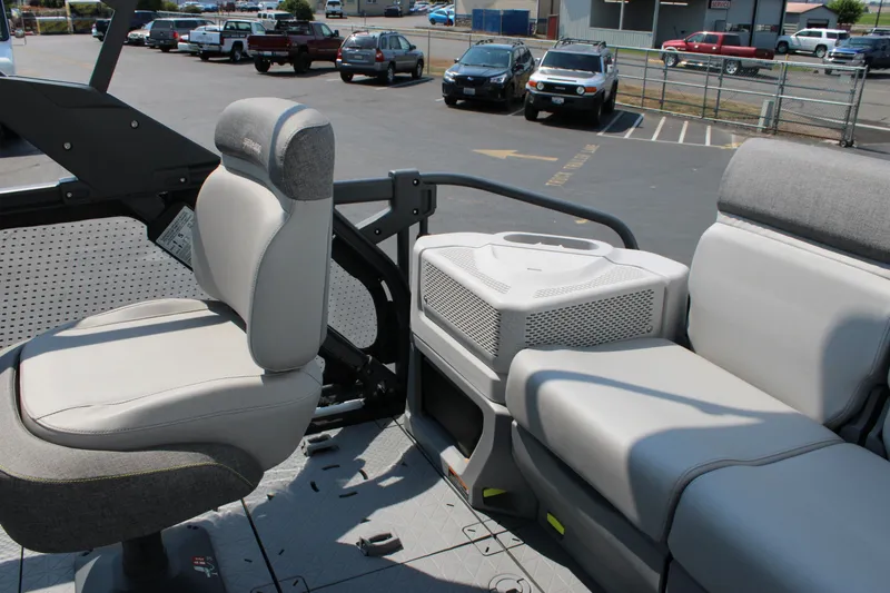 Slide: The Image of 2023 Sea-Doo Switch Sport Compact interior seating and storage, showcasing modern design and functionality. - 24