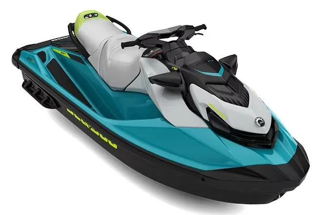 The Image of Manufacturer Provided Image: 2026 Sea-Doo GTI SE 170 jet ski in vibrant blue and black design. - 2