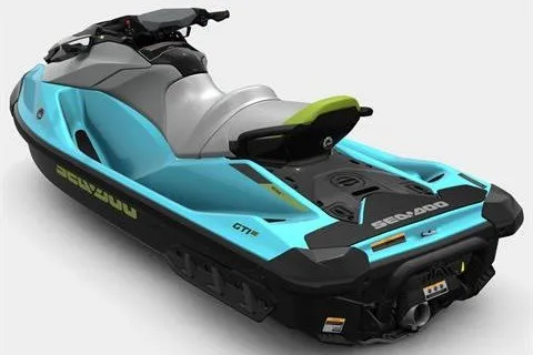 Slide: The Image of 2026 Sea-Doo GTI SE 170 jet ski in vibrant blue and black design. - 6