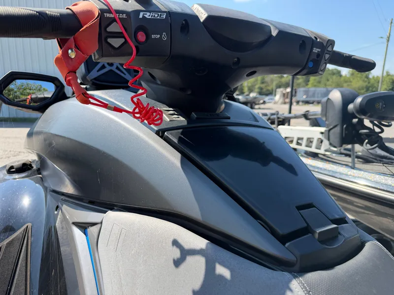 Slide: The Image of Close-up of a 2020 Yamaha FX Cruise Super Charger jet ski, featuring a red safety cord. - 4