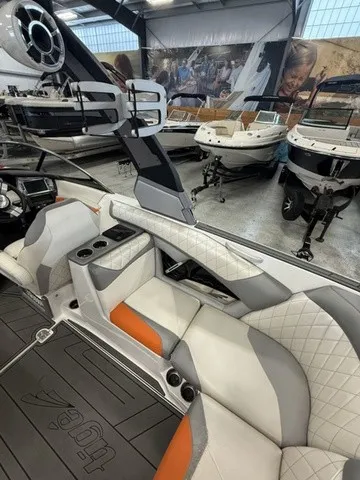 Slide: The Image of Interior view of a 2017 Tigé Z3 with modern seating and sleek details. - 20