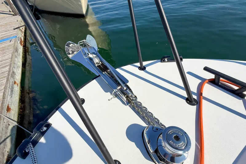 Slide: The Image of Bow of 2026 Targa 41 yacht with anchor and winch system. - 59