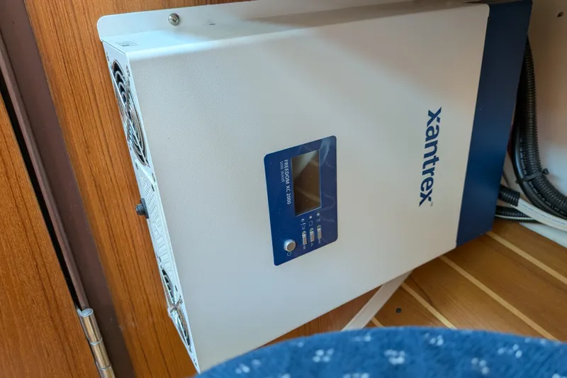 Slide: The Image of Xantrex Freedom XC 2000 inverter in a 2003 Catalina 350 yacht interior. - 30
