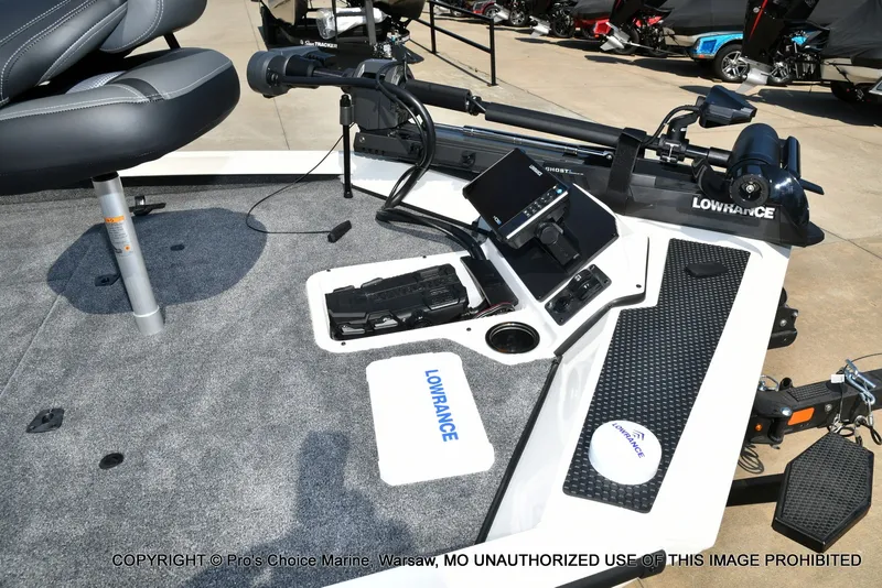 Slide: The Image of The image shows the cockpit of a Ranger RT198P boat with Lowrance electronics. - 11