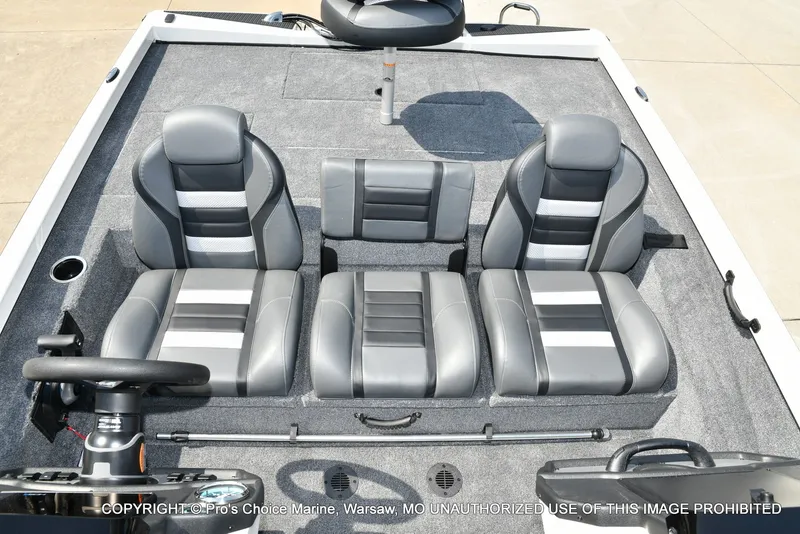 Slide: The Image of The image shows the cockpit of a 2027 Ranger RT198P with gray and black seats. - 48