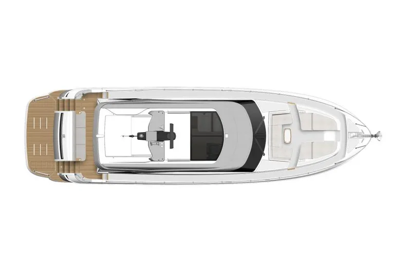 Slide: The Image of Manufacturer Provided Image: Top view of 2026 Riviera 5600 Sport Yacht Platinum Edition, showcasing sleek design and spacious layout. - 24