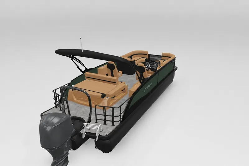 Slide: The Image of 2027 Godfrey Monaco 235 SFLC pontoon boat with sleek design and modern features. - 15
