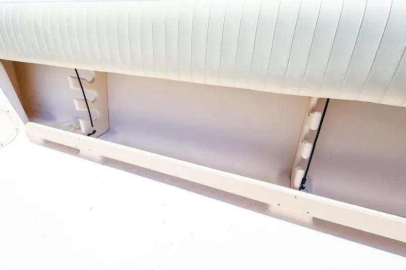 Slide: The Image of Grady-White Sailfish 282 boat interior detail, showcasing seating and storage, 2015 model. - 17