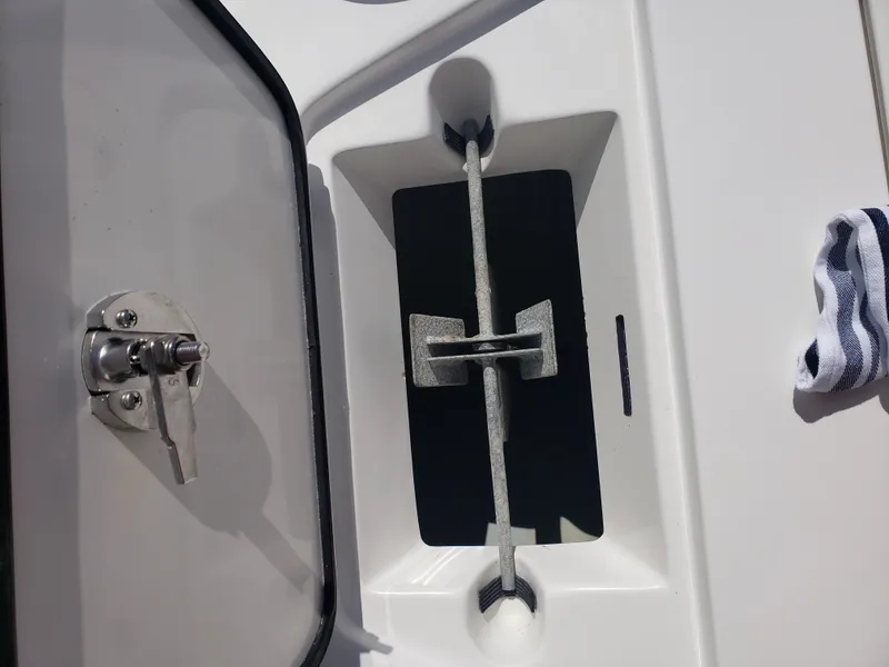 Slide: The Image of An anchor is stored in a compartment on a boat. - 1