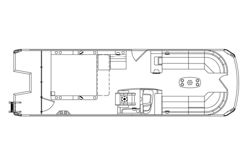 Slide: The Image of Manufacturer Provided Image: Floor plan of 2026 Viaggio Diamante S 26 boat, featuring seating and helm layout. - 4