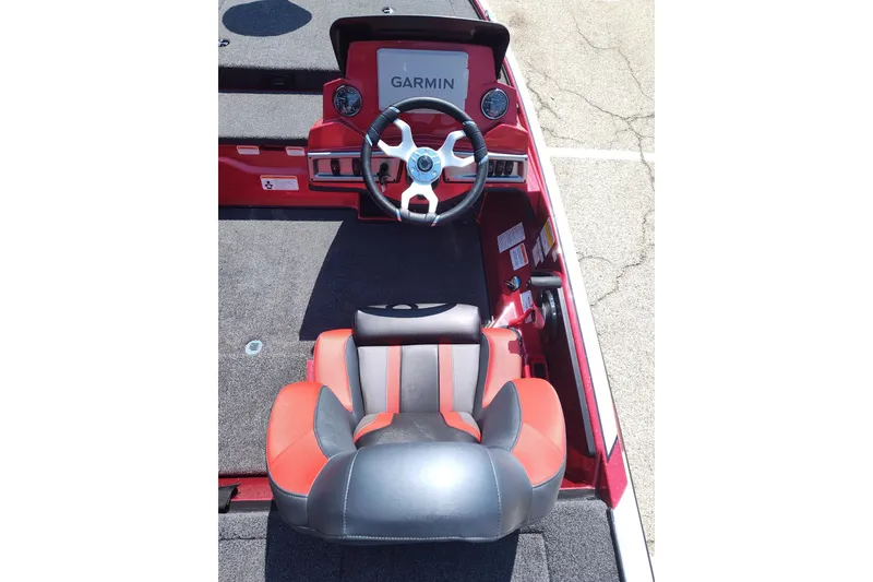 Slide: The Image of 2027 Nitro Z18 XL Pro boat cockpit with Garmin display and red-black seating. - 10
