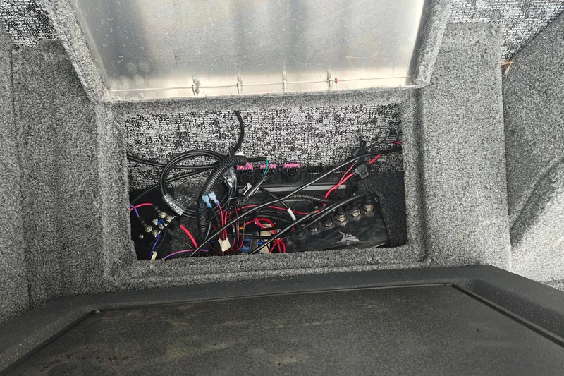 Slide: The Image of Electrical wiring compartment in 2026 Tracker Targa V-19 WT boat. - 21