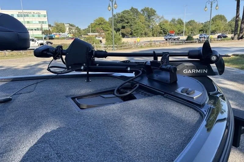 Slide: The Image of 2027 Nitro Z18 XL Pro boat with Garmin trolling motor on deck. - 14