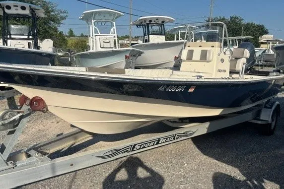Slide: The Image of 2016 K2 Marine 2104 Frontier boat on a Sport Trail trailer in a dealership lot. - 6