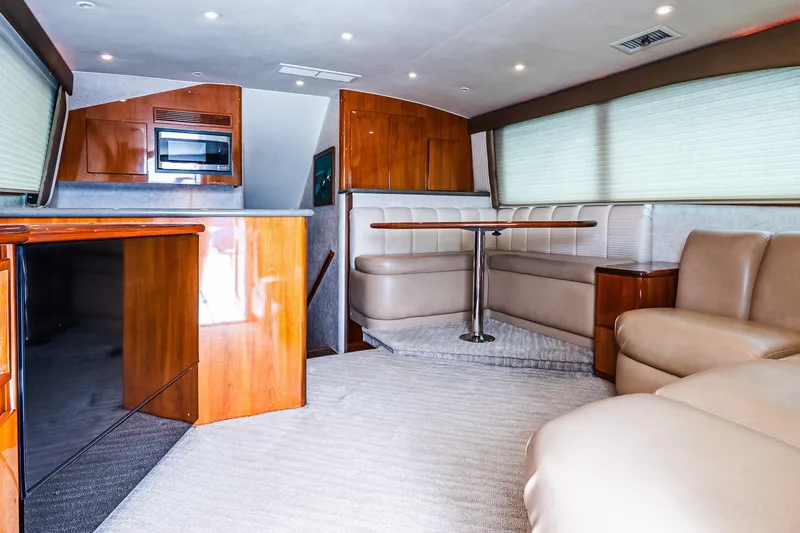 Slide: The Image of Luxurious interior of 2003 Egg Harbor 42 Convertible yacht with modern amenities. - 13