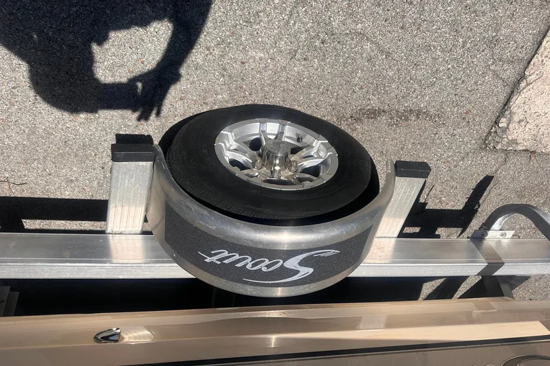 Slide: The Image of Spare tire mounted on Ocean Scout Sport 177 trailer, 2022 model. - 15