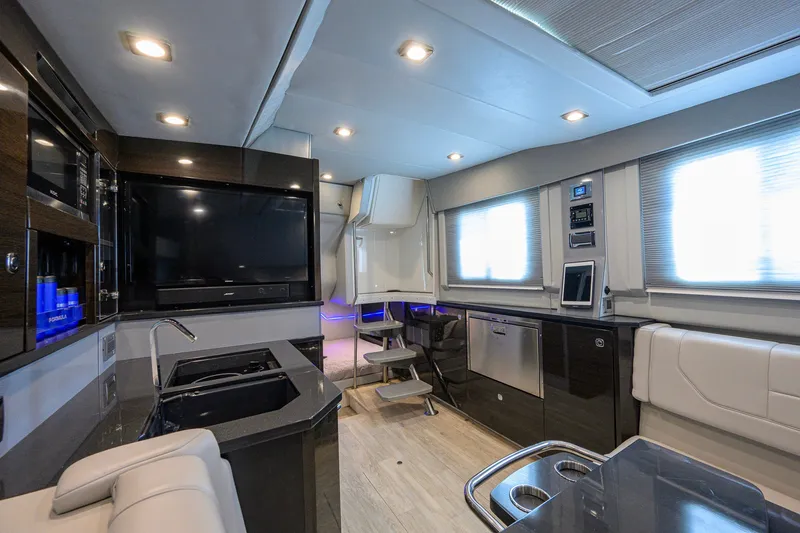 Slide: The Image of Luxurious interior of 2019 Formula 430 Super Sport Crossover yacht with modern amenities. - 80