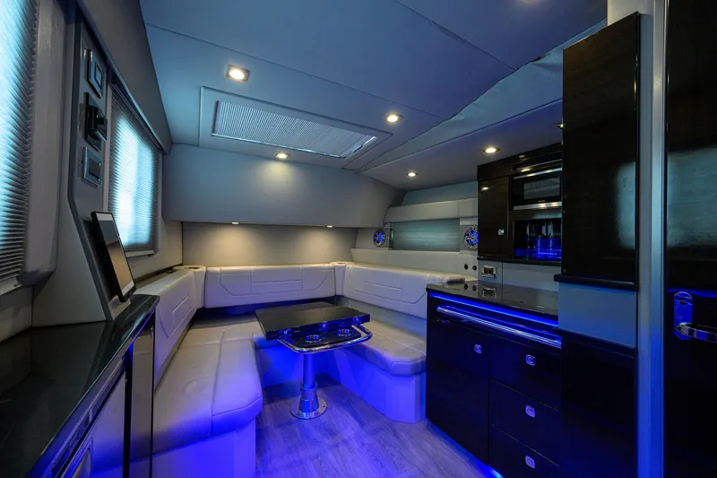 Slide: The Image of Luxurious interior of 2019 Formula 430 Super Sport Crossover with modern lighting and sleek design. - 88
