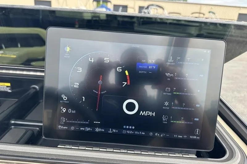 Slide: The Image of Dashboard display of 2026 Flamingo Rove 24' showing speedometer and system indicators. - 34