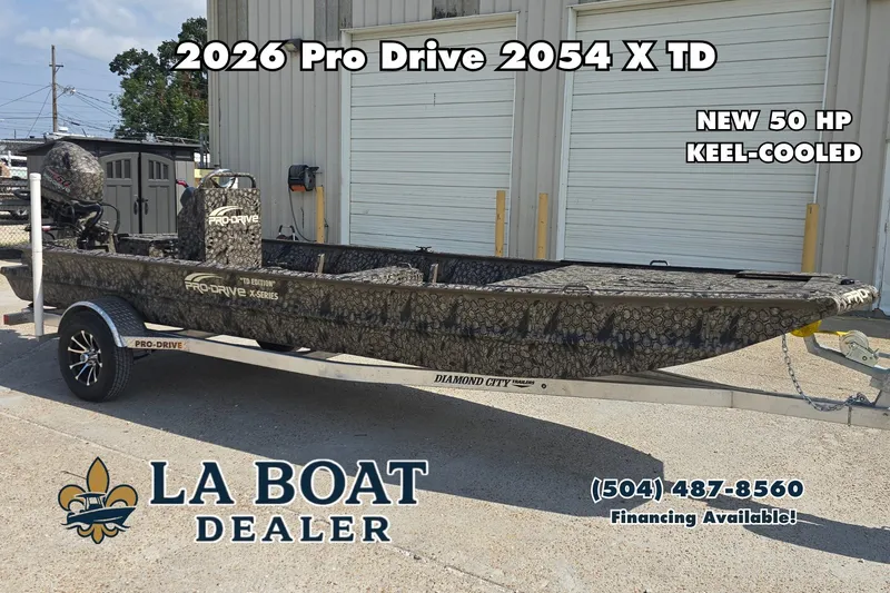 The Image of 2026 Pro-Drive 2054 X Series TD boat with 50 HP engine at LA Boat Dealer. - 0