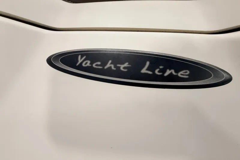 Slide: The Image of Zodiac Yachtline 2 Deluxe 340 emblem on 2013 model boat. - 14