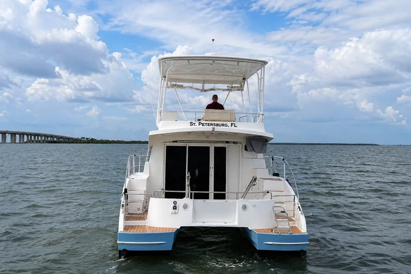Slide: The Image of 2006 Fountaine Pajot Highland 35 Pilot yacht on open water, St. Petersburg, FL. - 4