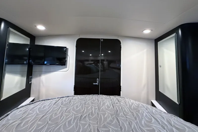 Slide: The Image of Interior cabin of 2016 Formula 40 Performance Cruiser with TV and modern decor. - 24