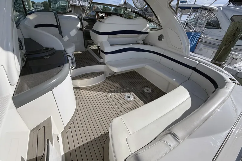 Slide: The Image of 2016 Formula 40 Performance Cruiser interior with sleek seating and modern design. - 13