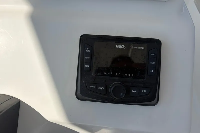 Slide: The Image of Wet Sounds audio system on 2021 KenCraft BAYRIDER 2260FS boat dashboard. - 22
