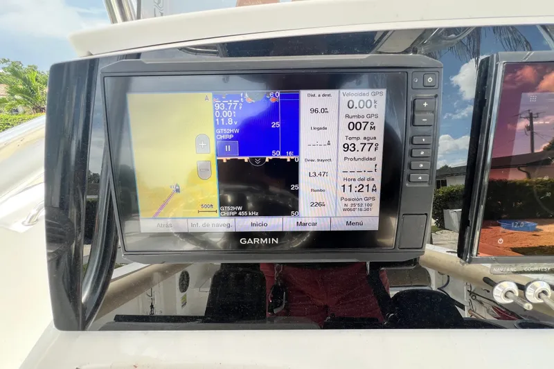 Slide: The Image of Garmin GPS display on 2016 Sportsman Heritage 231 Center Console boat. - 22