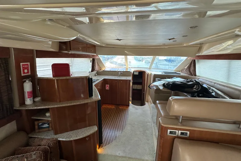Slide: The Image of Luxurious interior of a 2007 Meridian 411 Sedan yacht with modern amenities. - 48