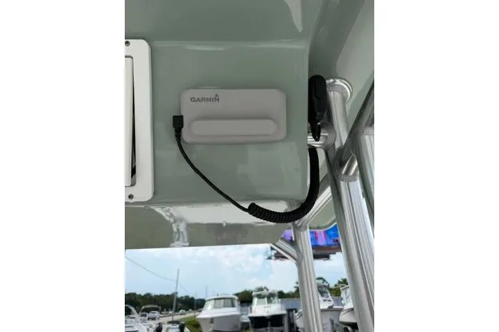 Slide: The Image of 2024 KenCraft 2460 Bayrider featuring Garmin marine electronics on the console. - 26