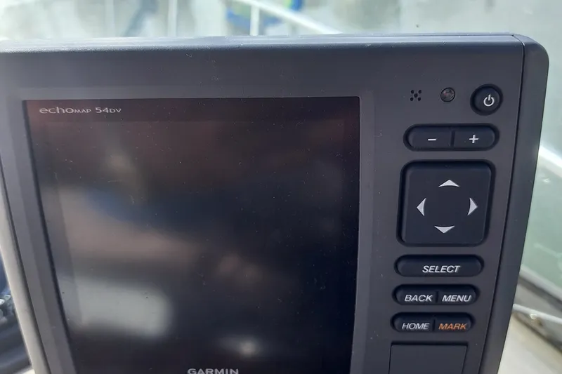 Slide: The Image of Garmin EchoMap 54dv on 2007 Monterey 250 Cruiser boat dashboard. - 11