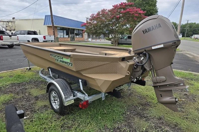 Slide: The Image of 2027 Havoc 1656 MRST MACH 1 boat with Yamaha motor on a trailer. - 3