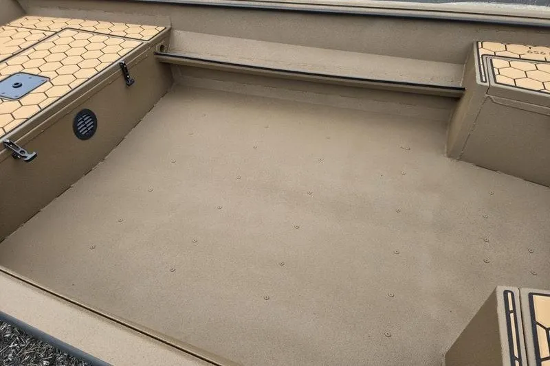 Slide: The Image of 2027 Havoc 1656 MRST MACH 1 boat interior with hexagonal pattern flooring. - 6
