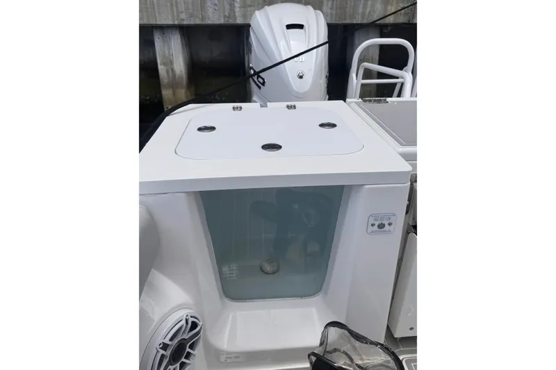 Slide: The Image of 2023 Sea Fox 368 Commander boat with livewell and Yamaha outboard engine. - 37