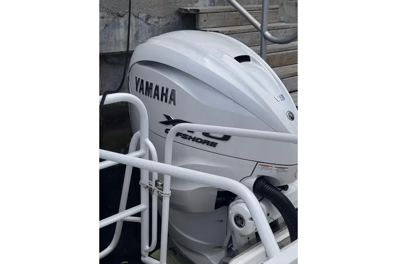 Slide: The Image of Yamaha V8 outboard engine on 2023 Sea Fox 368 Commander boat. - 52