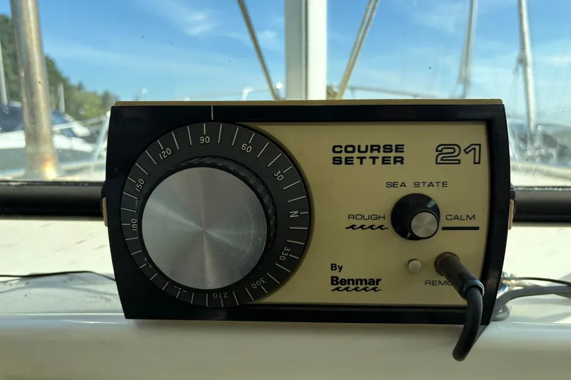 Slide: The Image of Benmar Course Setter 21 on 1978 Mainship 34 Trawler, nautical navigation equipment. - 20