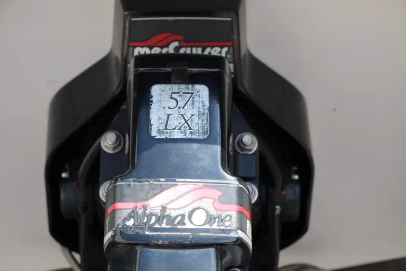 Slide: The Image of Close-up of a 1997 Chaparral 2130 SS boat engine, featuring Alpha One 5.7 LX. - 48