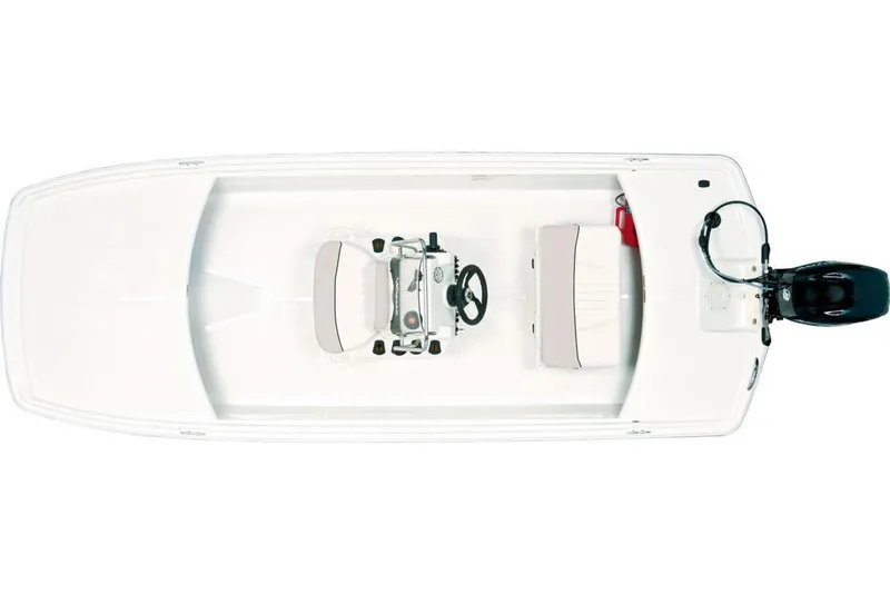 Slide: The Image of Manufacturer Provided Image: Top view of a 2016 Mako Pro Skiff 16 CC boat with central console. - 32