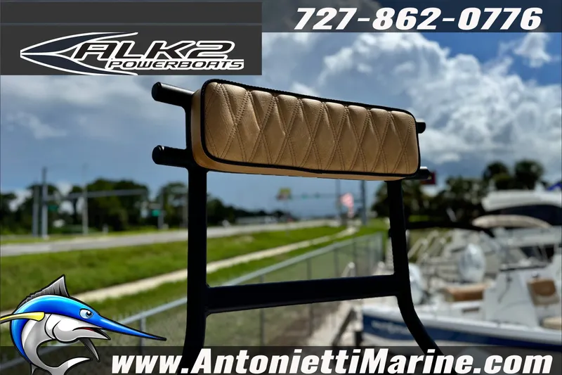 Slide: The Image of ALK2 Powerboats 17HS 2027 model advertisement with contact details and website link. - 8