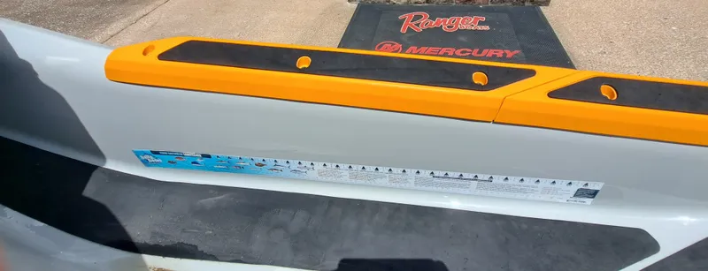 Slide: The Image of Close-up of a 2022 Sea-Doo FISH PRO TROPHY 170 with yellow accents. - 19