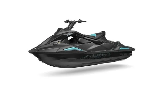Slide: The Image of A black Yamaha WaveRunner JetBlaster PRO 2-Up from 2027 with turquoise accents. - 7