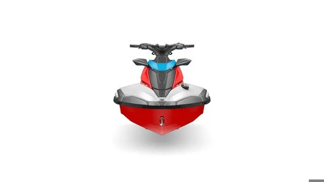 Slide: The Image of A red Yamaha WaveRunner JetBlaster DLX 3-Up from 2027, shown front view on a white background. - 8