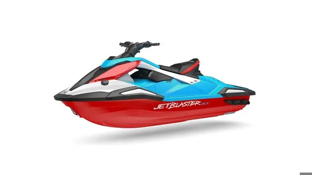 Slide: The Image of A 2027 Yamaha WaveRunner JetBlaster DLX 2-Up in vibrant colors. - 7