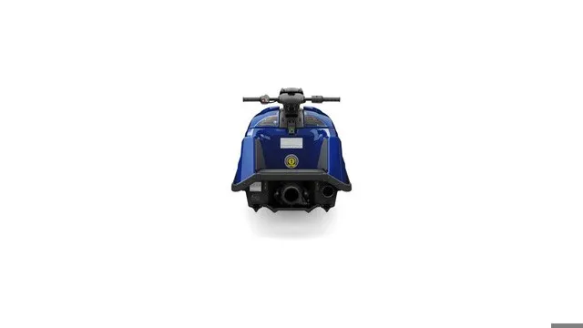 Slide: The Image of A blue Yamaha WaveRunner SuperJet from 2027, viewed from the rear, with black handlebars. - 4