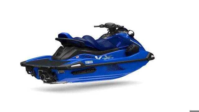 Slide: The Image of A blue 2027 Yamaha WaveRunner VX Cruiser HO with a sporty design and comfortable seating. - 3