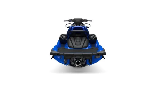 Slide: The Image of A blue Yamaha WaveRunner VX Cruiser HO from 2027, viewed from the rear, featuring two speakers. - 4